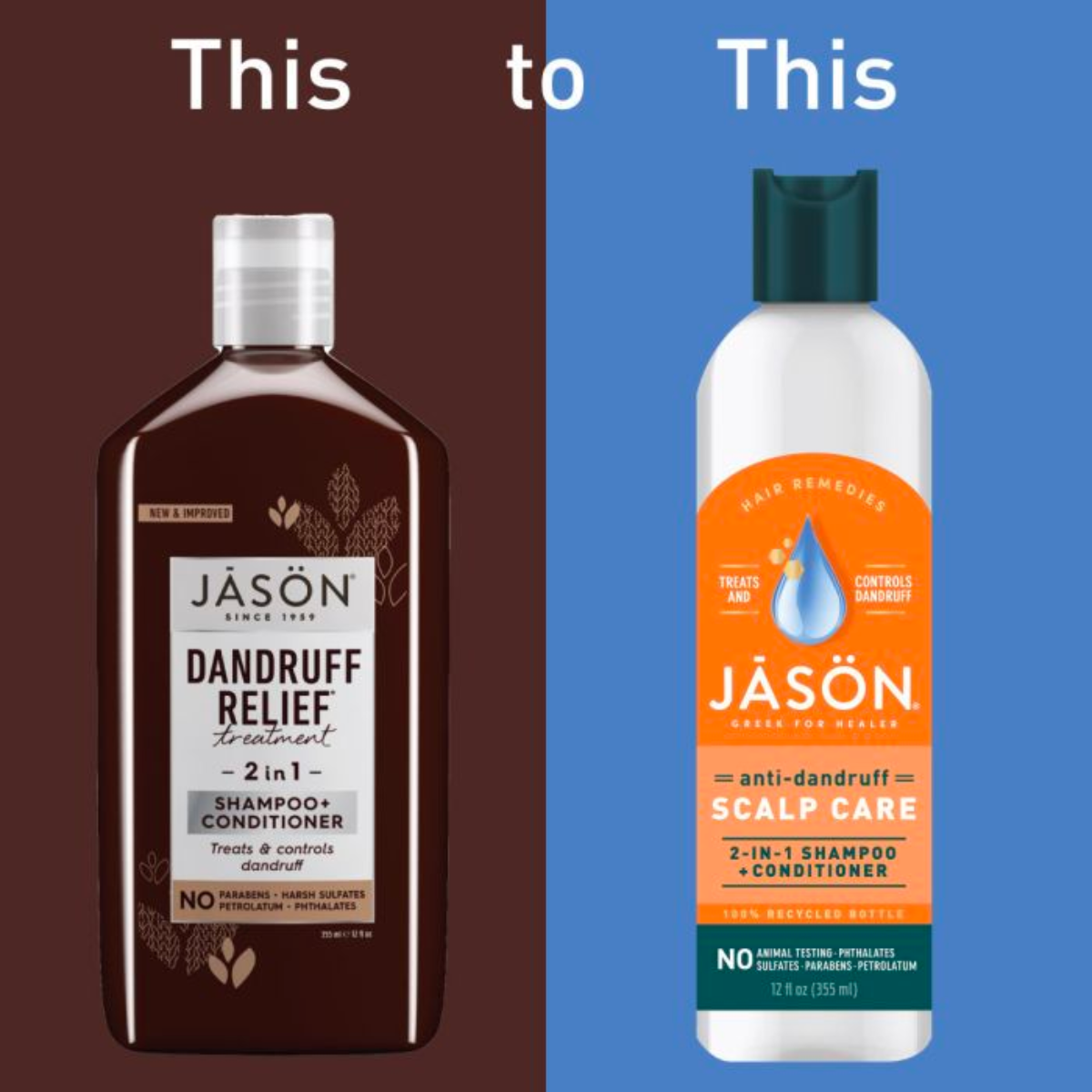 JĀSÖN I Anti-Dandruff Scalp Care 2-in-1 Shampoo + Conditioner 355ml