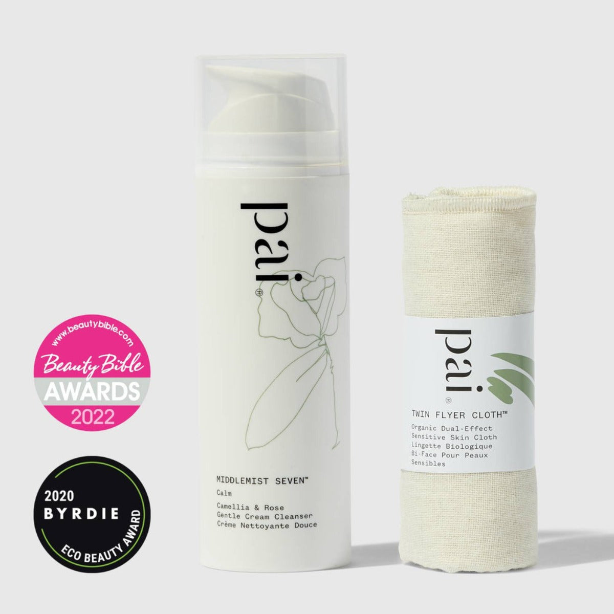 Pai I Middlemist Seven, Gentle Cream Cleanser and Cloth for Sensitive Skin