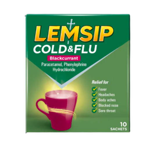 Lemsip | Max Cold & Flu Blackcurrant Powder for Oral Solution 10s
