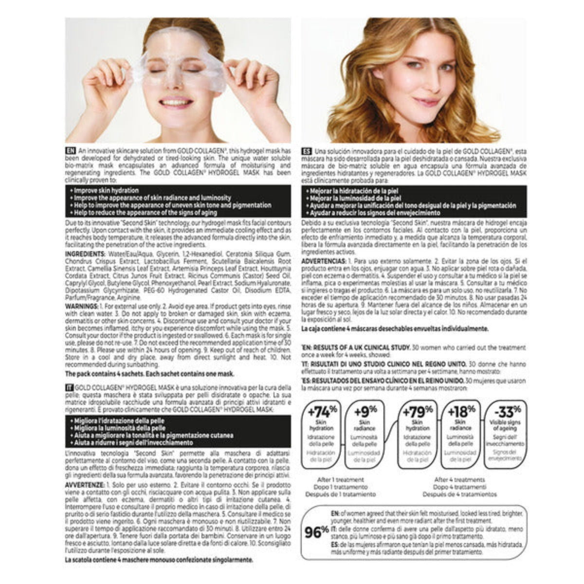 HGold Collagen | hydrogel Mask