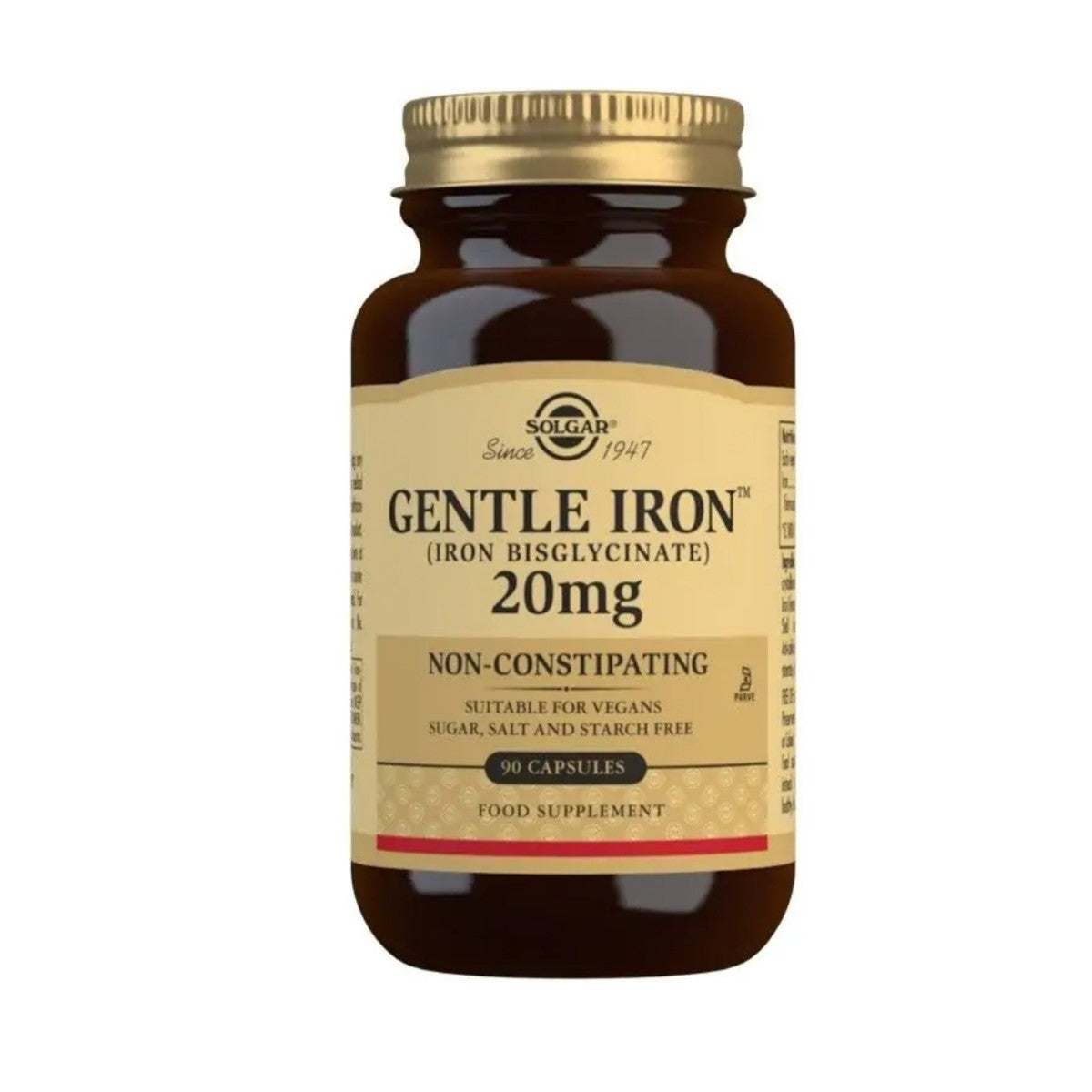 Solgar I Gentle Iron (Iron Bisglycinate) 20mg 90 Vegicaps