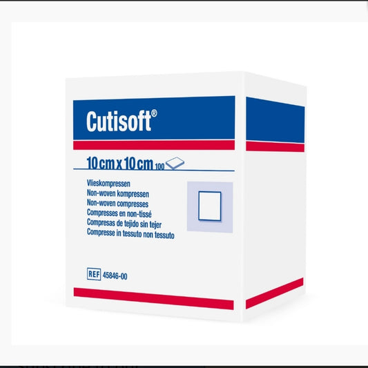 Cutisoft I Non Woven Gauze swabs 10cm x 10cm 4ply 100 Swabs (Packaging may vary)