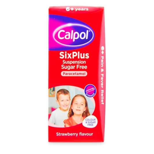 Calpol 6+ Sugar Free Suspension Strawberry 80ml