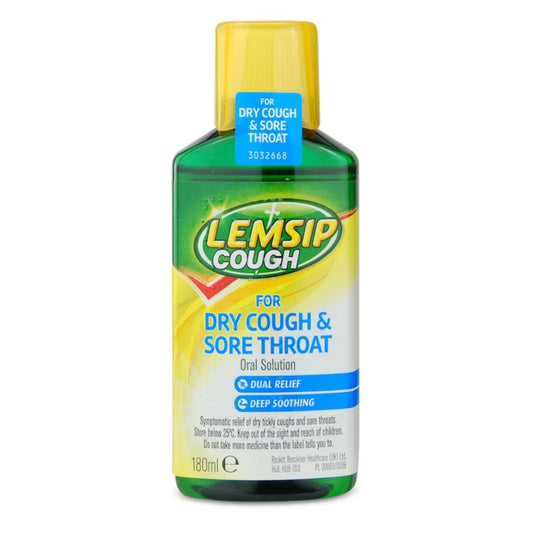 Lemsip Cough Dry Cough & Sore Throat 180ml