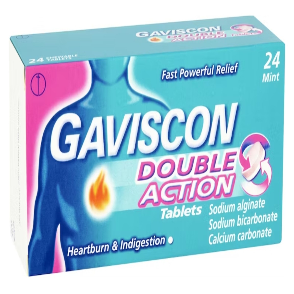 Gaviscon Double Action Mint 24 Chewable Tablets