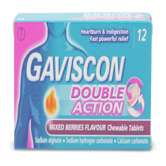 Gaviscon Double Action Mixed Berry 12 Tablets