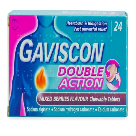 Gaviscon Double Action Mixed Berries 24 Tablets