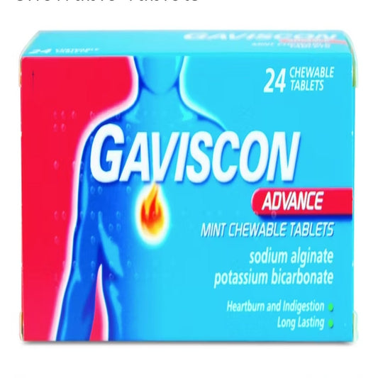 Gaviscon Advance Mint 24 Chewable Tablets