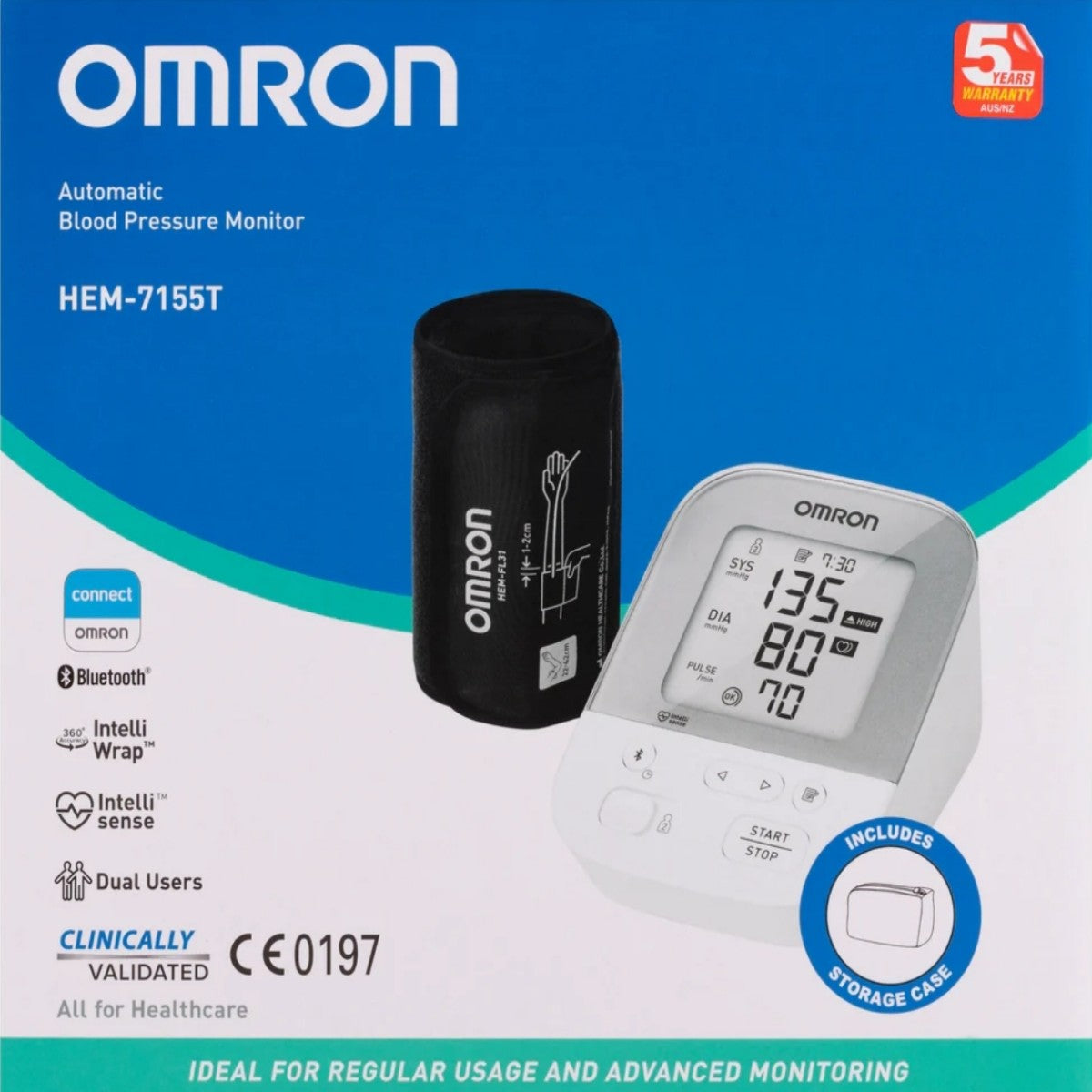 OMRON Automatic Blood Pressure Monitor HEM-7155T