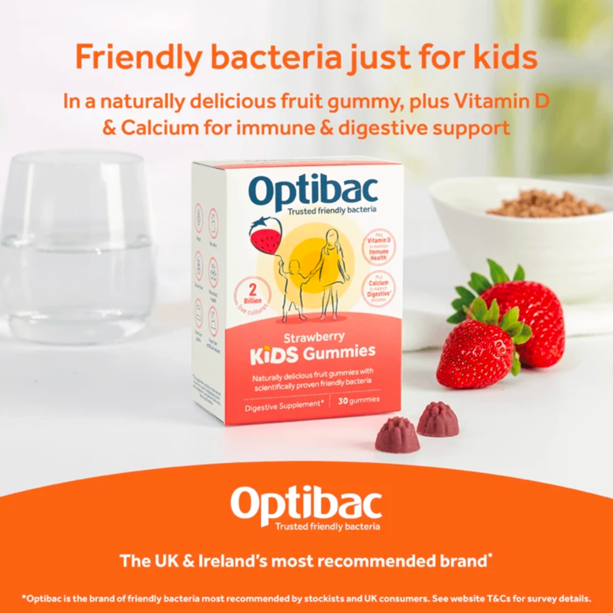 Optibac I Strawberry Kids 30 Gummies