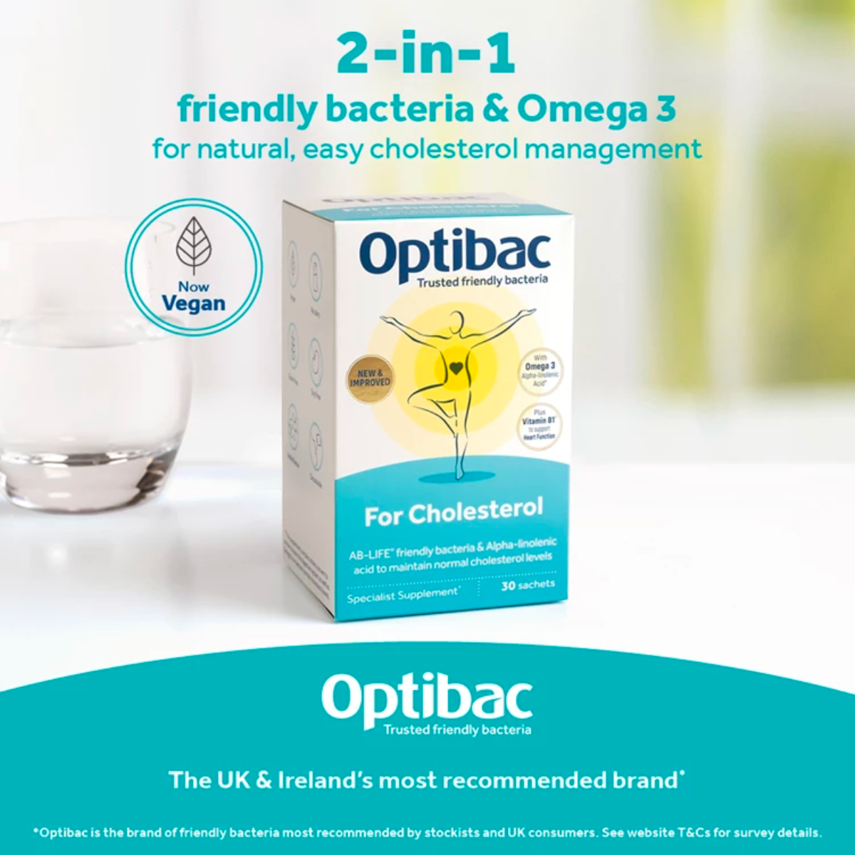 Optibac I Probiotics For Cholesterol 30 Sachets