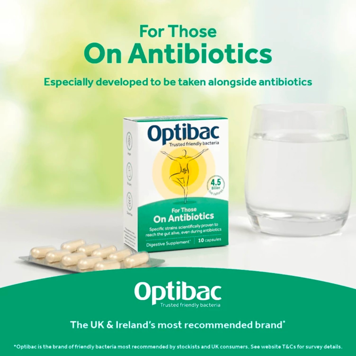 Optibac I For Those on Antibiotics 10 Capsules