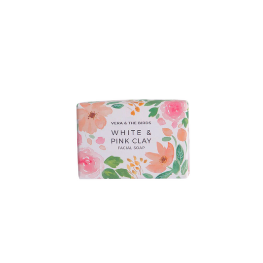 Vera & The Birds | White Pink Clay Natural Soap 100g