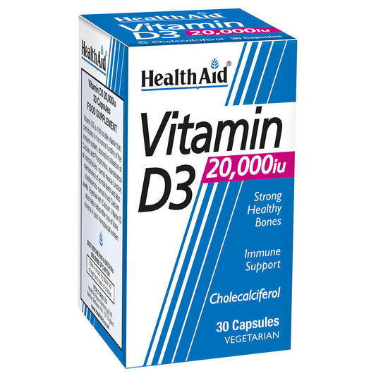 HealthAid I Vitamin D3 20,000iu Vegicaps