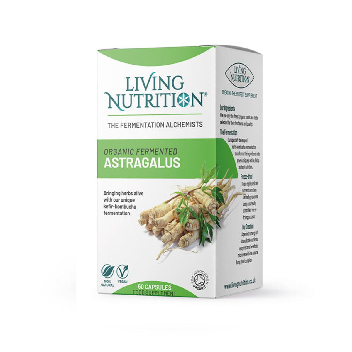 Living Nutrition I Organic Fermented Astragalus 60 Capsules