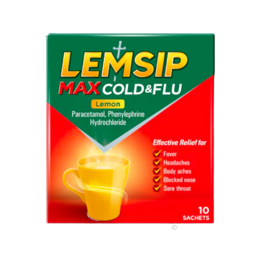 Lemsip | Max Cold & Flu Lemon Powder for Oral Solution 10s