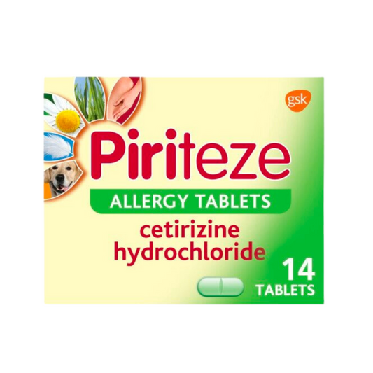 Piriteze | Hayfever & Allergy 10mg Film Coated 14 Tablets