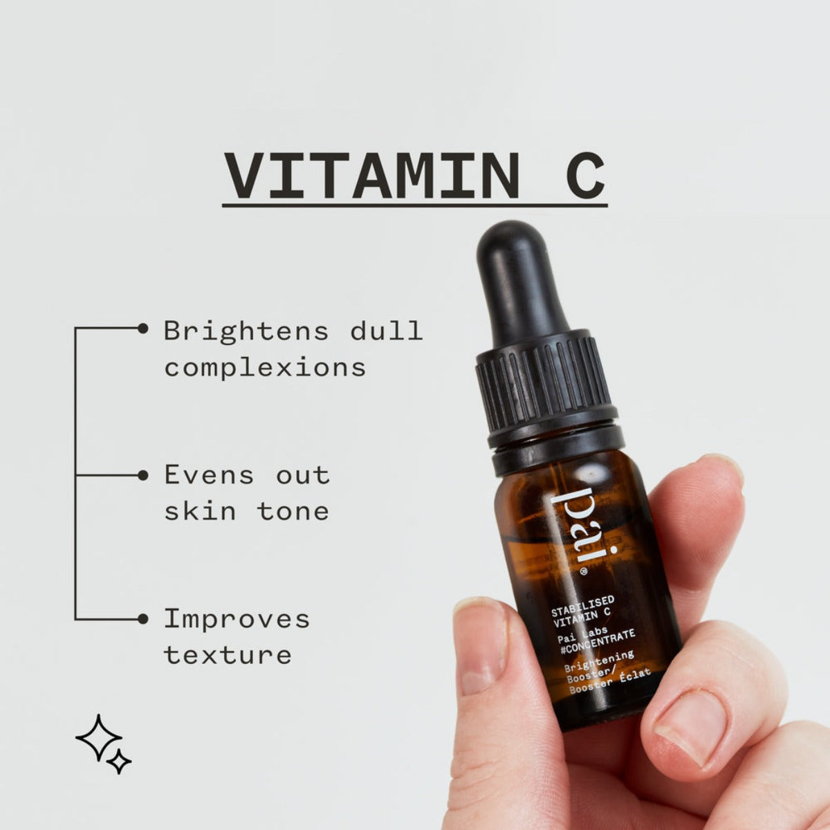 Pai I Stabilised Vitamin C Brightening Booster, All-Natural Vitamin C Oil to Brighten Dull Skin 10ml