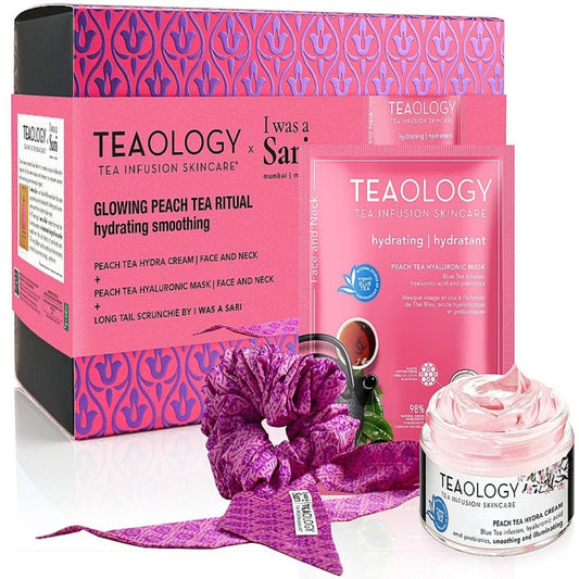 Teaology I Blue Tea Peach Tea Set (f/mask/21 ml + f/cr/50 ml + acc/1 pcs)